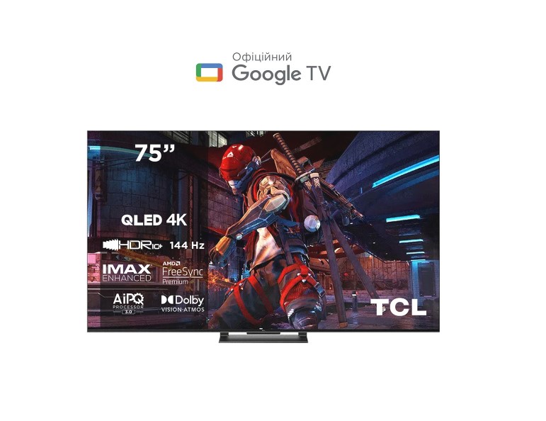 TCL 75C745 75V Mini LED Google TV 2024年製 Купити Телевізор TCL 75C745 за ціною 59 999.00грн. від виробника